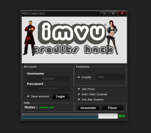 Imvu credits cheats to create an awesome avatar
