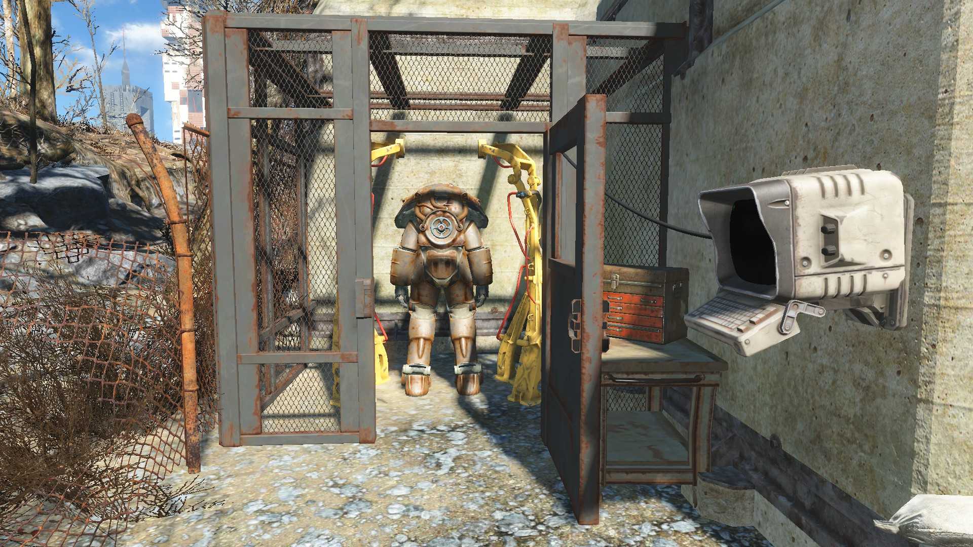 Fallout 4 power armor spawn фото 15